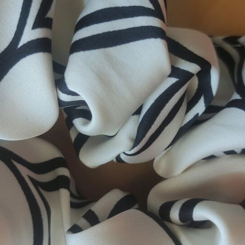 Handmade satin scrunchies XL pack of 2, black and white