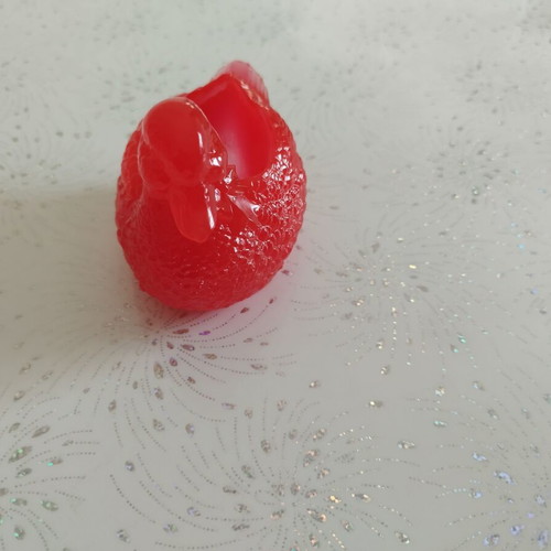 Red duck candle holder made of liquid glass new