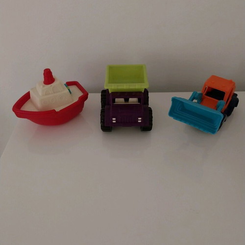 B.Toys Mini Loaders & Floaters Vehicle Set 3pcs like new