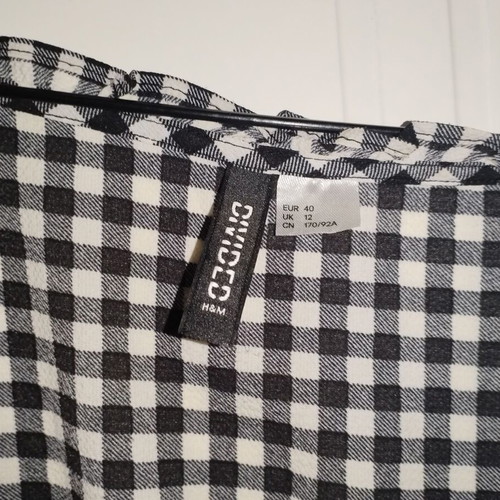 Mini checkered dress H&M like new, black and white, size L