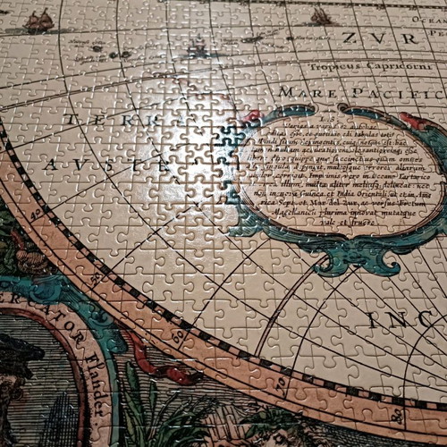 Handmade puzzle in frame new