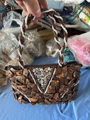 Coconut palm bag handmade new