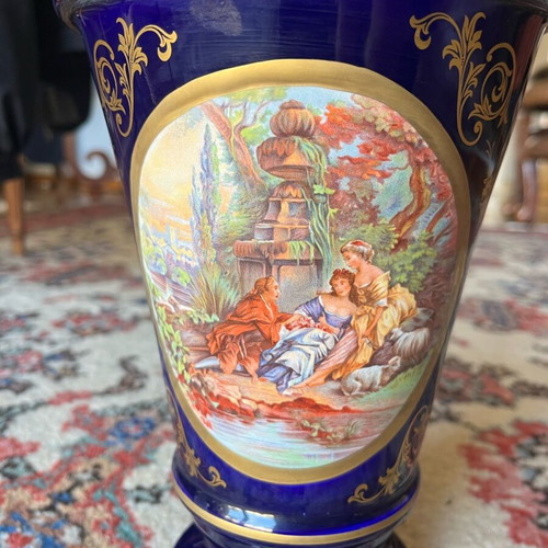 Antique Painted Vase used with lid