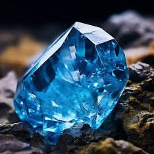 Blue Topaz and Zirgon Ring in Fashion 925 Silver Size 54 New