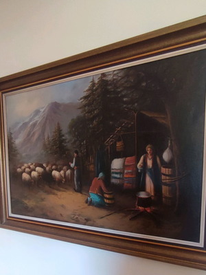 Oil painting pastoral by Karasmailis like new