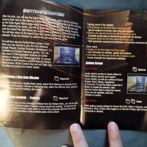 Nintendo N64 Perfect Dark instruction booklet used