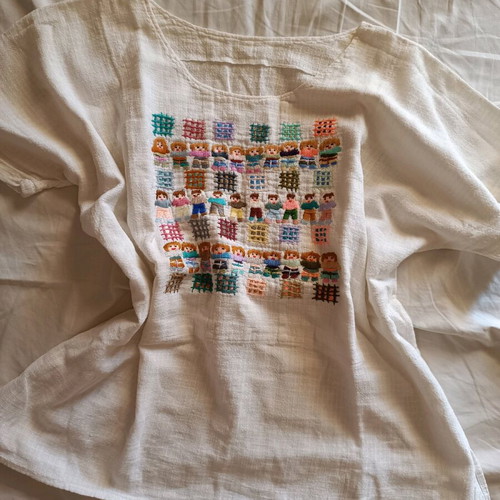 Handmade white blouse like new, size S/M
