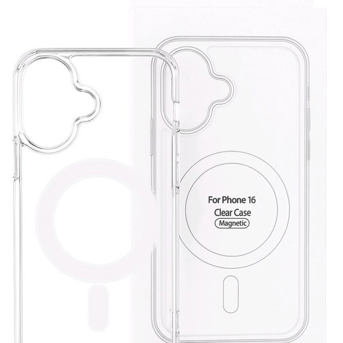 Iphone 16 magnetic case new, transparent