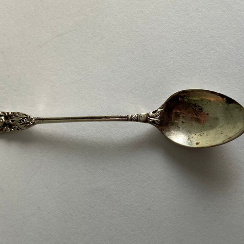 Silver 835 demitasse spoon used with cherub handle