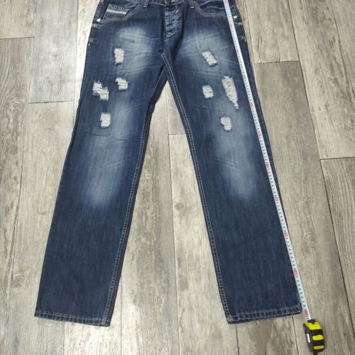 Men's dark blue denim jeans
