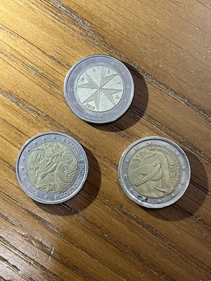 Rare European 2€ Coins like new