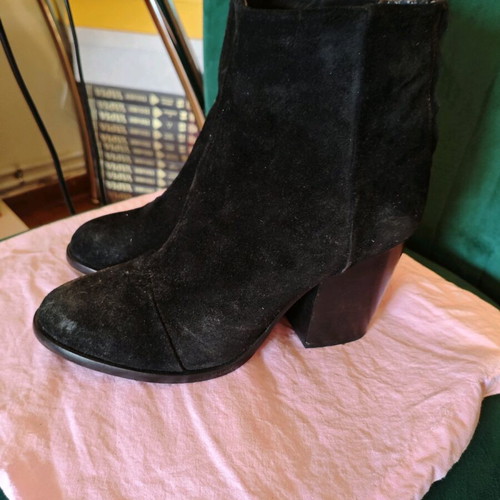 RAG & BONE leather ankle boots used, black