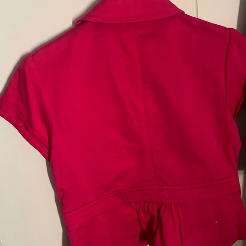 H&M fuchsia jacket short sleeve mid-length new size L
