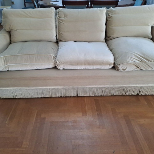 Vintage living room set with sofa and 2 armchairs used