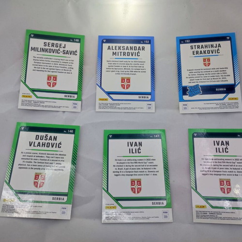 Panini Donruss Fifa 2024-25 Serbia National Team Lot like new
