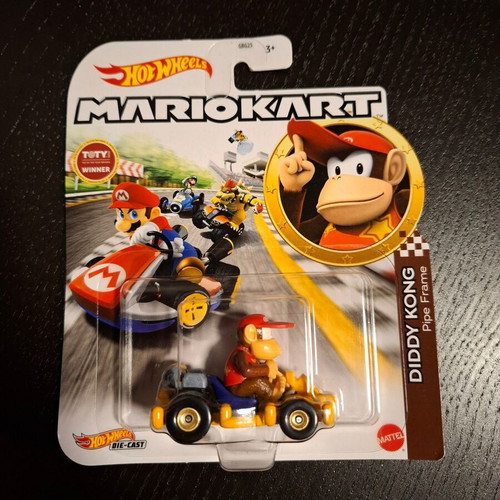 DIDDY KONG Pipe Frame Mario Kart Hot Wheels 2019 καινούργιο