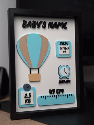 Custom κορνίζα baby births καινούργιο, ιδανικό δώρο και διακοσμητικό