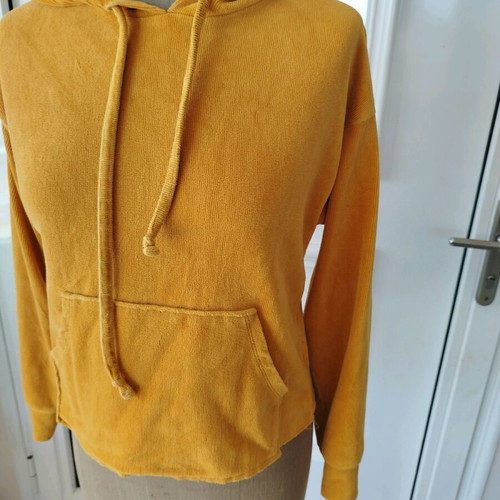 Velvet shirt Bershka orange like new, size S