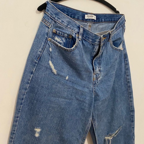 Zip culotte jeans like new, size 40, blue