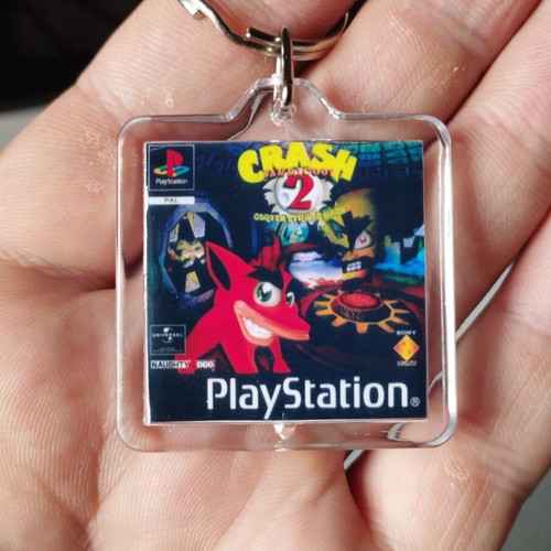 Crash Bandicoot 2 Cortex Strikes Back PS1 keychain new