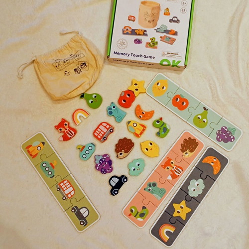 Sensory game "Touch and Find" like new, wooden educational toy for kids