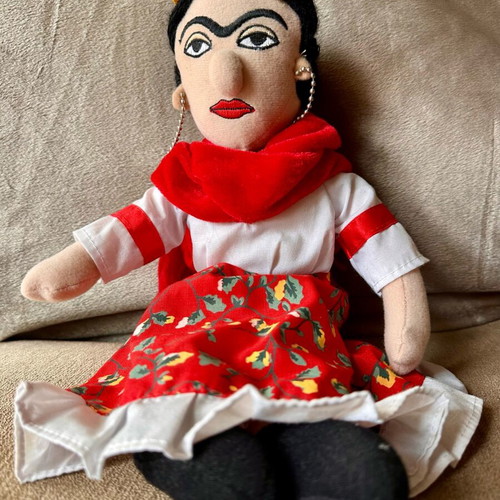 Frida Kahlo Little Thinkers fabric doll like new