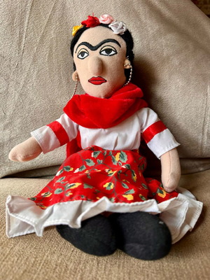 Frida Kahlo Little Thinkers fabric doll like new