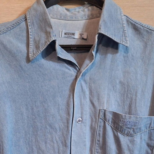 Moschino Jeans Denim Shirt Small like new with embroidered logo