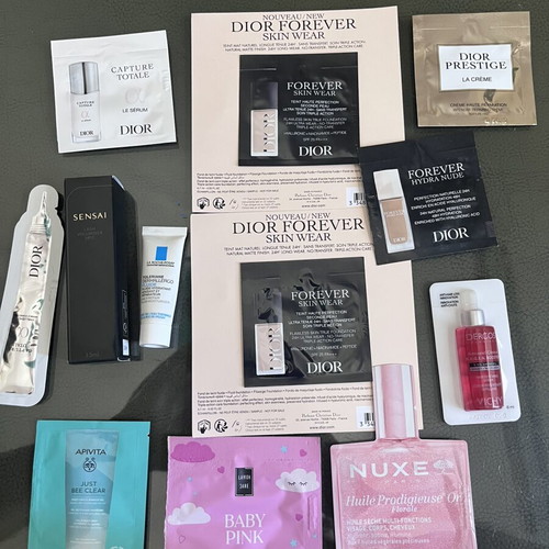 Cosmetic sample set Dior, Nuxe, Vichy, La Roche-Posay, Sensai, Apivita new
