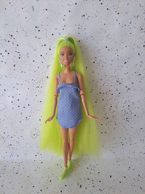 Barbie Extra Neon Hair redressed used with small flaws