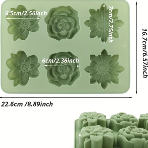 Silicone mold used for making wax flowers, large and soft