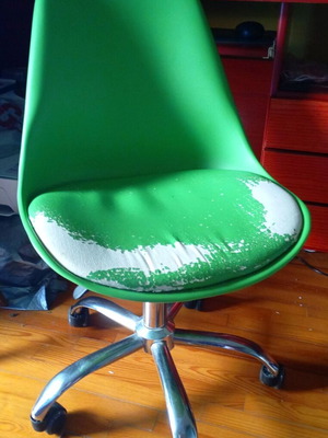 Eames replica office chair green with height adjustment and casters