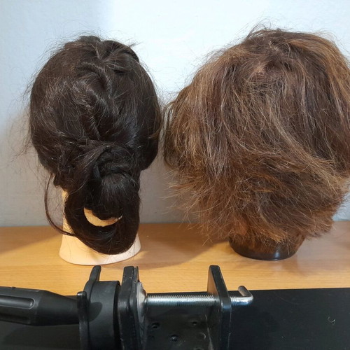 Practice hairdressing dolls used, pack of 2