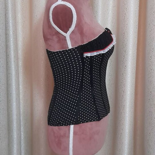 Corset Ann Summers black polka dot strapless top like new