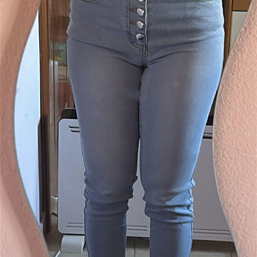 High-waisted pants like new, size S, blue turquoise