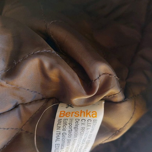 Bershka women's jacket with hood brown like new, size S