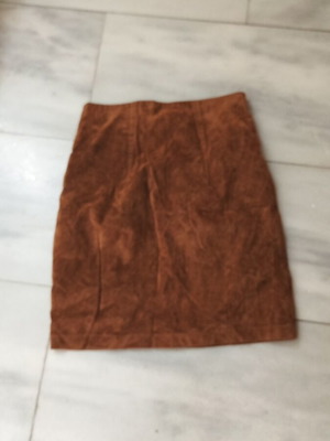 Suede skirt used, brown, sizes S and M
