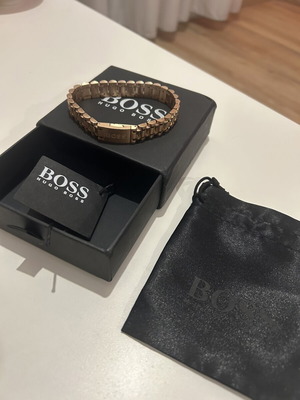 Hugo Boss men's bracelet rose gold plated stainless steel