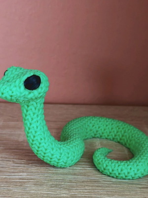 3D Printed Snake Figurine New