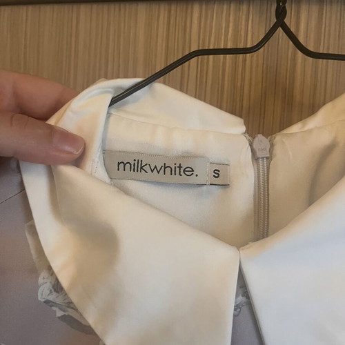 Milkwhite mini dress like new, white and grey