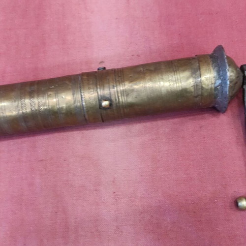 Traditional Handheld Coffee Grinder Used, Brass, 34cm