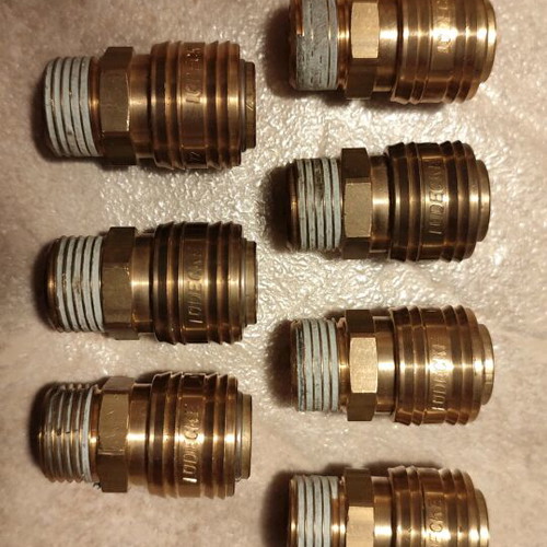 Ludecke brass quick couplings heavy duty, new, pack of 7