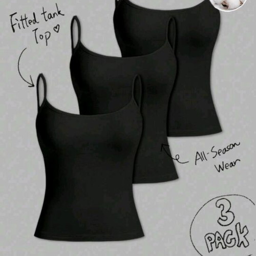 Cotton tops Shein new XL pack of 3 black