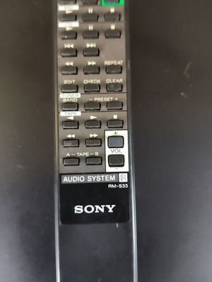 Sony RM-S33 remote control used for vintage Hi-Fi audio systems