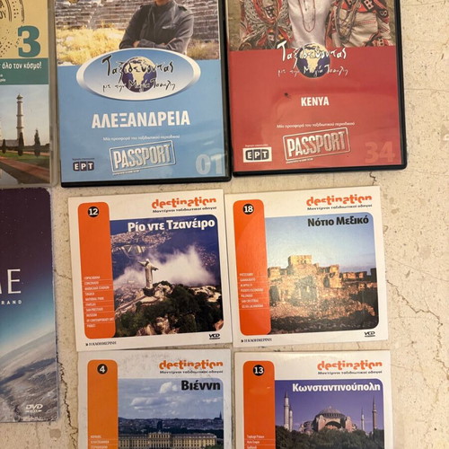 Collection of 10 used travel documentary DVDs, pack 157
