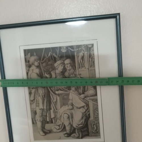 David Playing the Harp Chalcography print like new