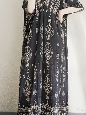 Kaftan new, long cotton viscose multicolor by Achilleas Accessories