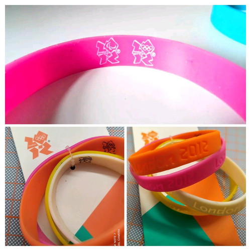 London 2012 silicone wristbands new, set of 4