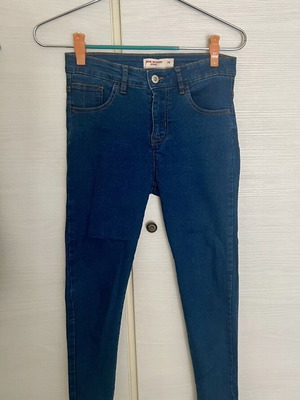 Pink Woman elastic jeans like new, size M 38 10, blue