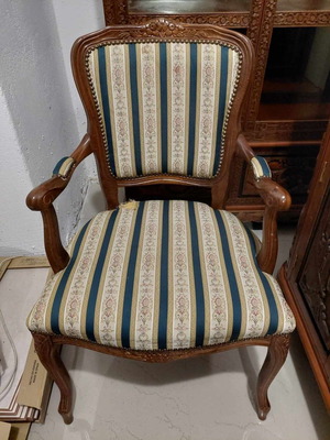 Πολυθρόνες Louis XV μεταχειρισμένες, σετ 2 vintage